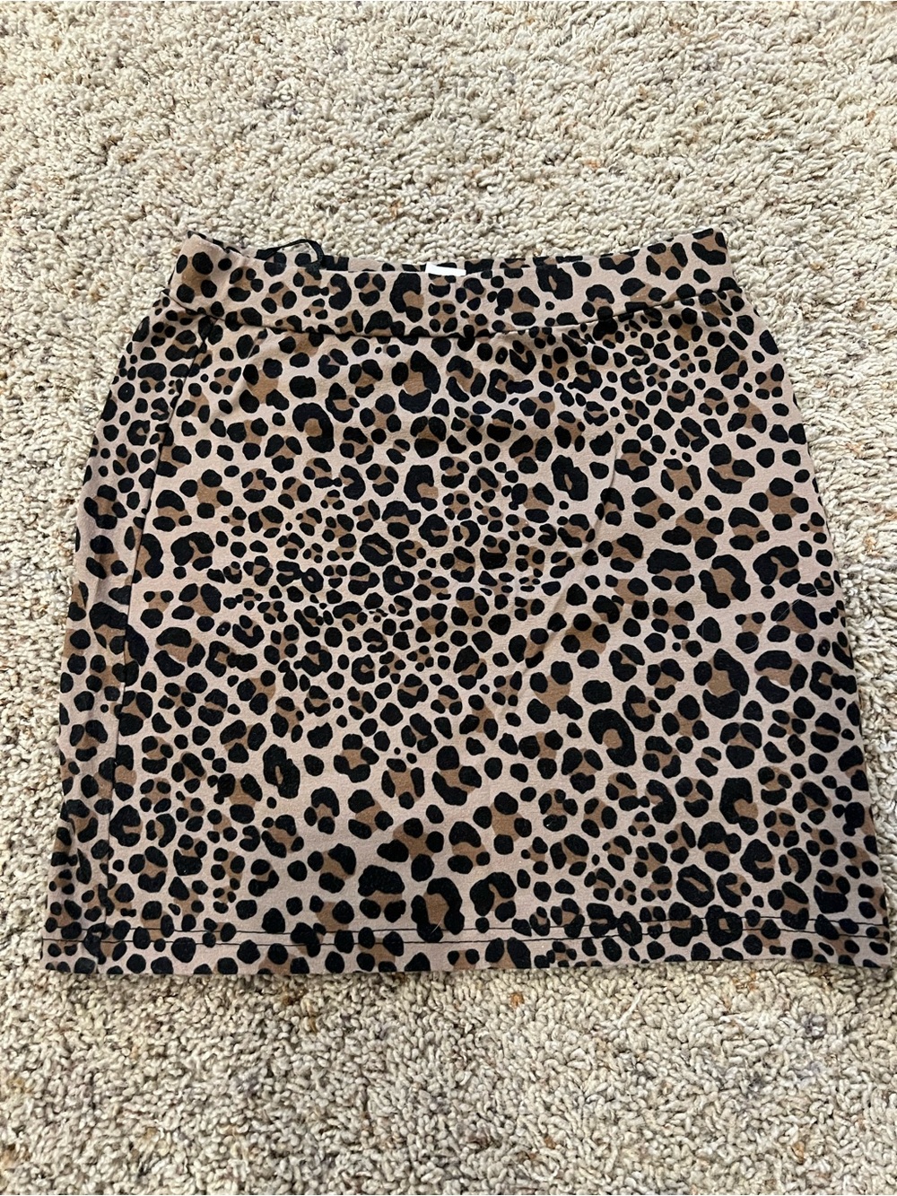 H&M Leopard Print Mini Skirt - Tan & Black